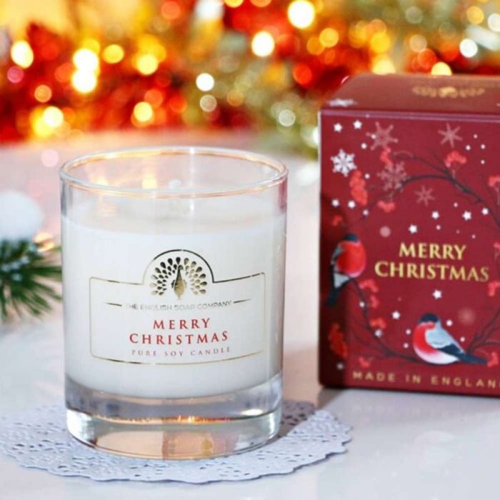 The English Soap Company 170 ml Soy Candle Merry Christmas Candle