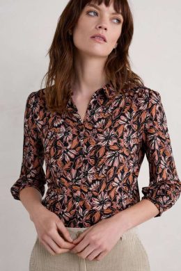 Seasalt Cornwall Embrace Shirt Mallow Blooms Pink Grass- La Vie en Rose Damesmode