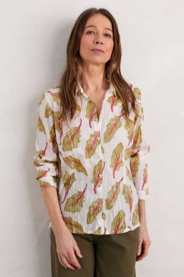 Seasalt Cornwall Larissa Shirt Chard Leaves Chalk - La Vie en Rose Damesmode