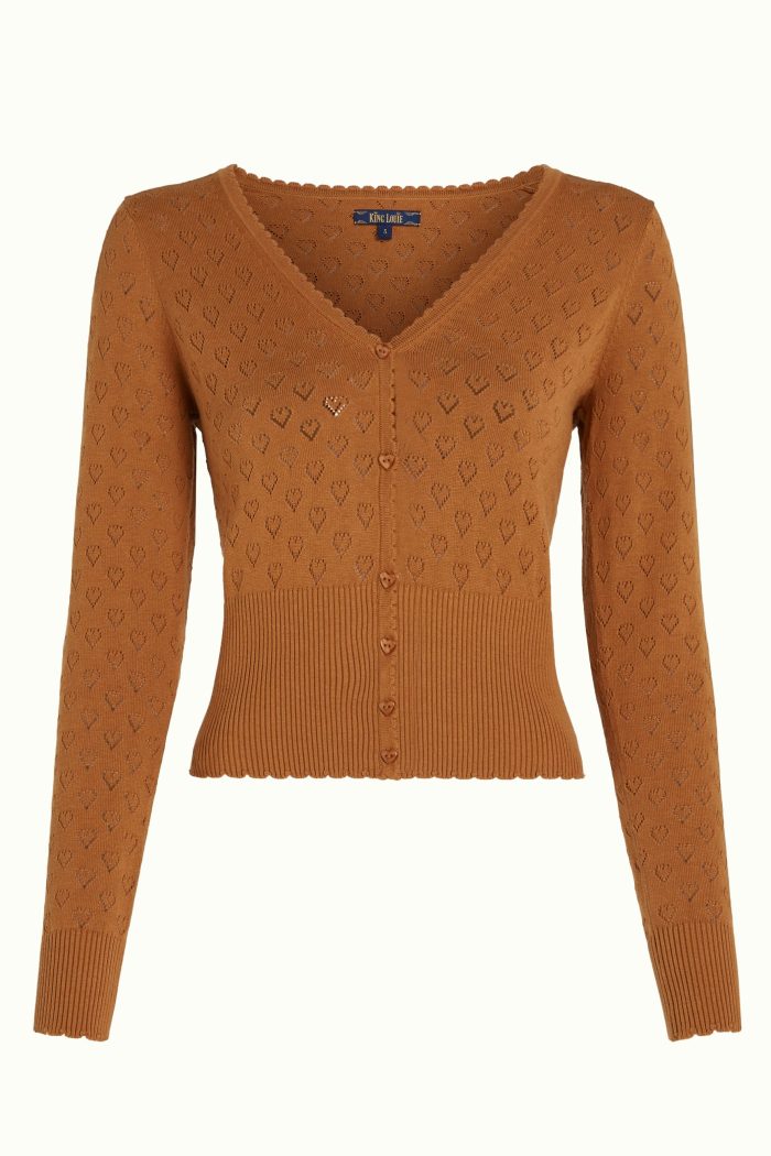 King Louie Cardi V Heart Ajour BCI Maple Orange