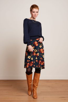 King Louie Serena Skirt Melody Evening Blue - La Vie en Rose Damesmode