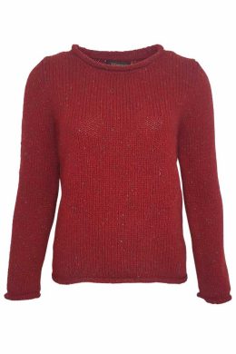 Fisherman out of Ireland Merino Wool Knitted Ladies Sweater Blue Mist - La Vie en Rose Damesmode