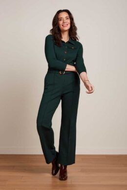 King Louie Alexa Jumpsuit Uni Rodeo Sycamore Green - La Vie en Rose Damesmode