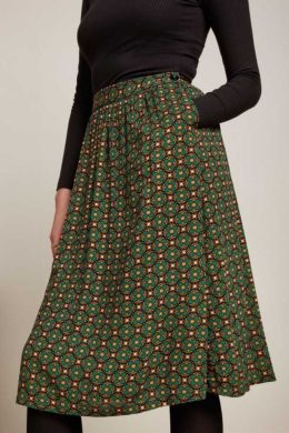 King Louie Layla Skirt Valley Peacock Green- La Vie en Rose Damesmode