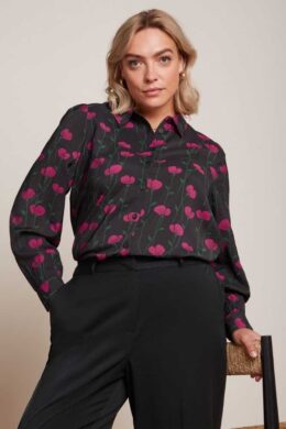 King Louie Maisie Blouse Harper Black - La Vie en Rose Damesmode