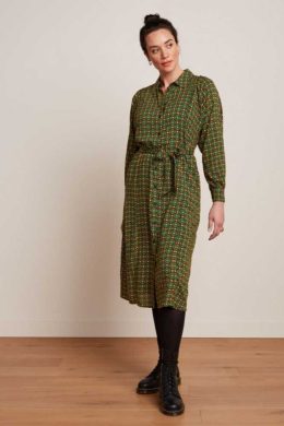 King Louie Marisa Dress Valley Peacock Green - La Vie en Rose Damesmode