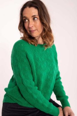 Danefae DAnebirdie Wool Sweater Grass Green - La Vie en Rose Damesmode