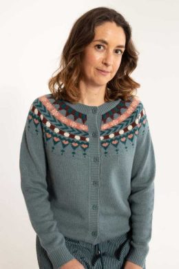 Danefae Danefondue Wool Cardigan Blue Grey - La Vie en Rose Damesmode