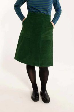 Danemaren Cord Skirt Dark Pine