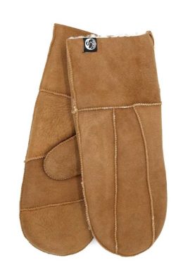 No Waste Sheepskin Gloves Dark Brown