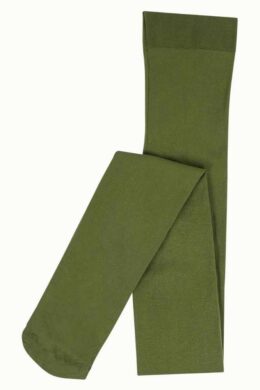 Tights Solid Olive Green