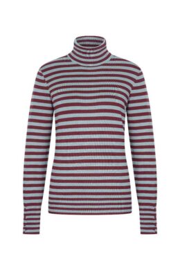 Zilch Top High Neck Two Tone Bordeaux - La Vie en Rose Damesmode