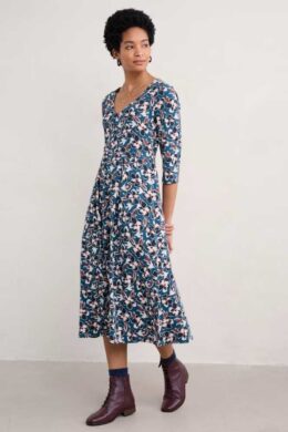 Seasalt Cornwall Helena Dress Bird Flower Galley - La Vie en Rose Damesmode