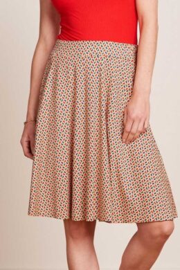 King Louie Serena Skirt Cocolupa Chino Cream - La Vie en Rose Damesmode