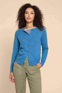 White Stuff Lulu Cardi Mid Blue - La Vie en Rose Damesmode